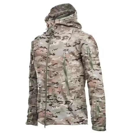 2024 New Outdoor Jackets Men Shark Skin Soft Shell Tactical Waterproof Windbreaker Jacket Mens Hooded Bomber Coats Hiking - Lootquake