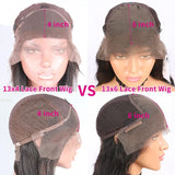 200% Density Body Wave 13x6/13x4 Lace Frontal Wig - Peruvian Remy Hair - Pre Plucked with Baby Hair - Natural Black