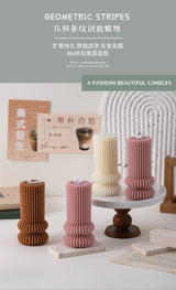 U Shaped Candle Scented Candles Ribbed Aesthetic Home Decorative Candles Smokeless Personalized Candles Guest Gift Lot