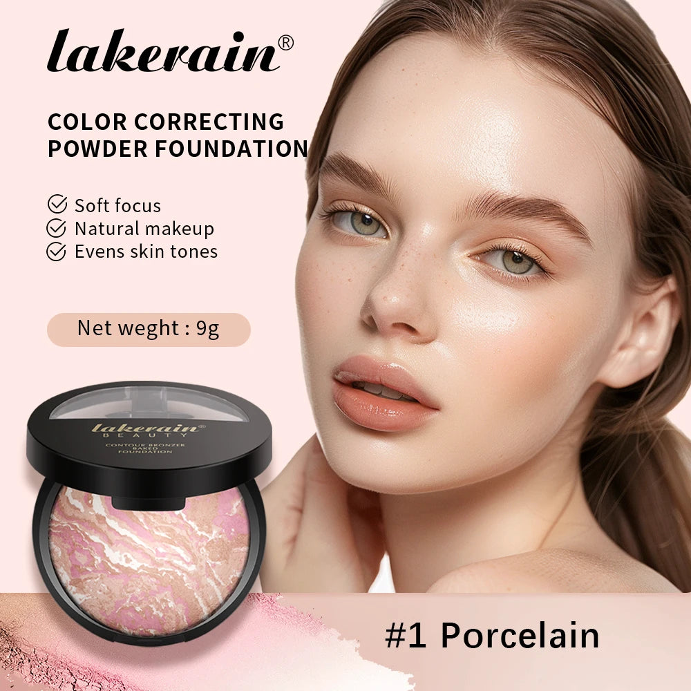 Matte Face Foundation Bronzer Pressed Powder Compact Long Lasting Oil Control Translucent Loose Setting Powder For Face Makeup