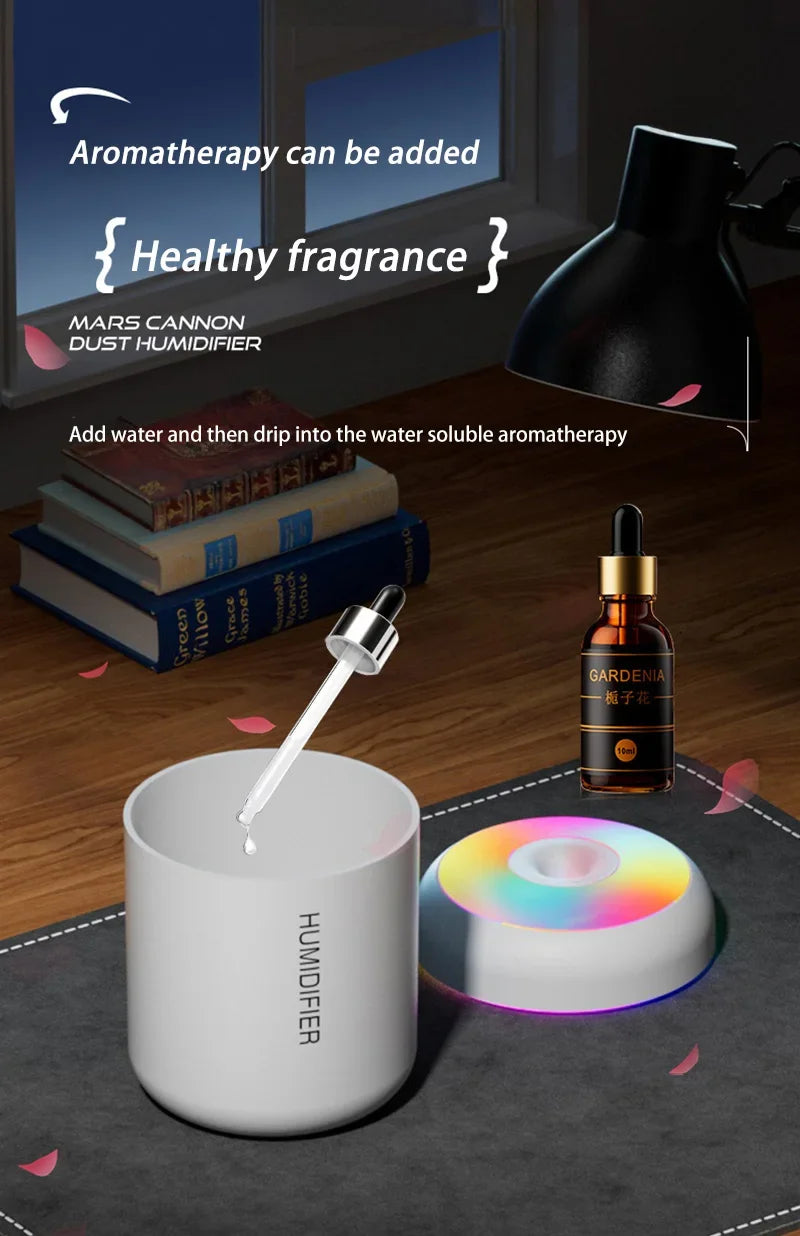 Mini Car Air Humidifier USB Electric Aroma Diffuser Essential Oil Purifier Aromatherapy Mist Maker Lights in Car Home