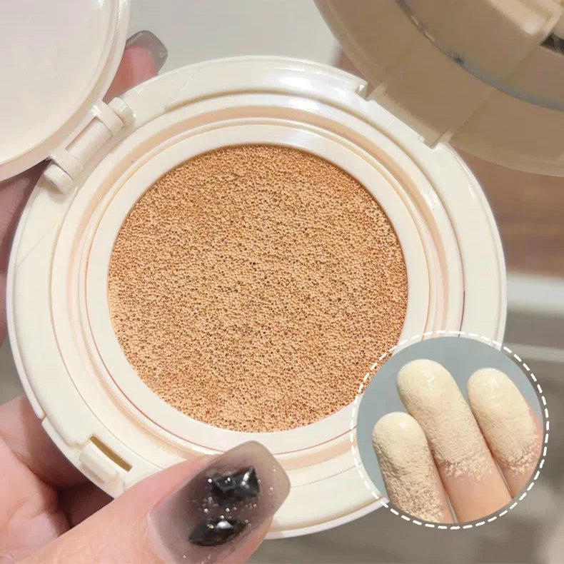Polvos compactos mate para rostro, control de aceite, cobertura total natural, hidratante, blanqueador, base de maquillaje en crema, 2 en 1 cosmético