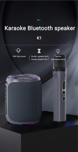 Altavoz Bluetooth portátil, subwoofer estéreo de 360 grados, resistente al agua IPX7, con iluminación, compatible con TF, TWS, inalámbrico, 40 W, para exteriores.