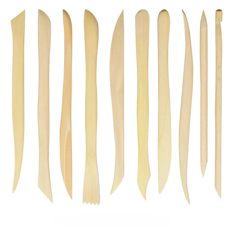 10Pieces Clay Sculpting Tools Set Wax Carving Pottery Sculpture Plastic Knife Plastic Shaper Polymer Modeling Clay Crafts Tools