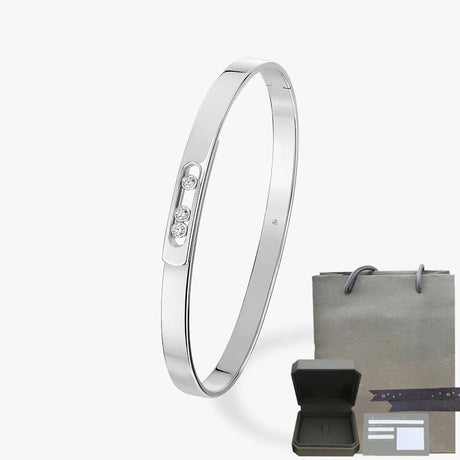 S925 sterling silver women's bracelet, classic MOVE/TWIN series, French diamond bracelet, holiday gift, high-quality jewelry - Lootquake