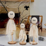 Wooden Crafts Ghost Wooden Stand Handmade Decor Spooky Design Spooky Wooden Decor Halloween Gothic Home Ambience Ornaments