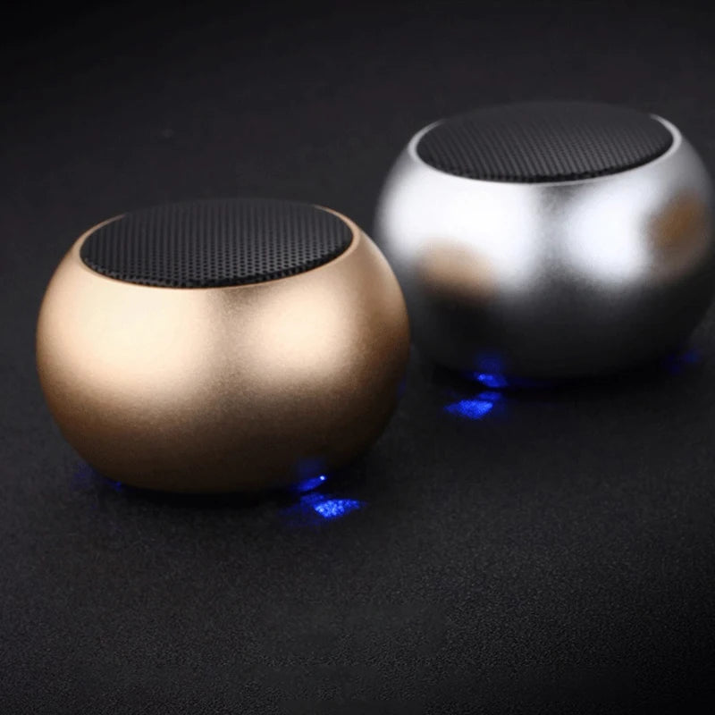Altavoces inalámbricos Bluetooth TWS manos libres, altavoz portátil para teléfono celular, pequeño subwoofer, caja de sonido de graves, mini caja de sonido de metal