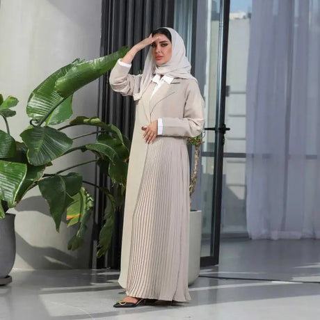 Eid Muslim Party Abaya for Women Ramadan Cardigan Pleated Long Dress Morocco Kaftan Vestidos Largos Dubai Robe Jalabiya 2024 - Lootquake