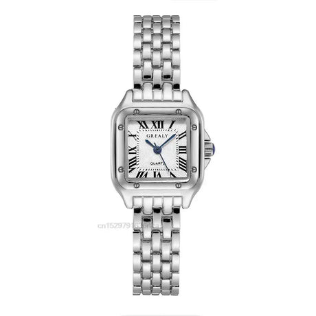 Women's Fashion Square Watches Gold Alloy Strap 2024 Luxury Ladies Quartz Wristwatches Qualities Female Roman Scale Clock - Lootquake