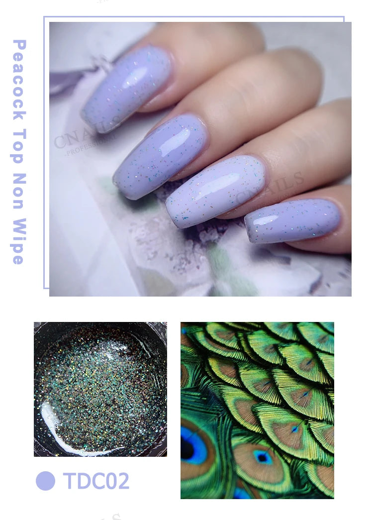 CNails No Wipe Gel Top Coat Clear Gel Base Coat Varnish Soak Off Flash Top Coat UV/LED Nail Art Accessories Matte Nail Polish