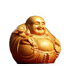 Home Decor Woodcarving Laughing Buddha Maitreya Sculpture Miniature Wooden Buddha Statue Craft Mini Handmade Statue Table Top