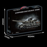 Military WW2 MOC Leopard 2A7 Army Main Battle Tank Soldiers Building Blocks Bricks M1 T90M Tank Set For Children Boys Gifts - Lootquake