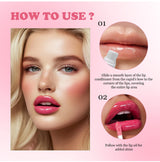 Lip Oil Lipstick Set Lightweight Peach Flavor Lipgloss Lip Deeply Moisturizing Long Lasting Hydration Lip Makeup Cosmetics