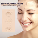 Crema de base CC, hidratante natural, resistente al agua, iluminadora, corrector, cobertura, control de grasa y manchas, maquillaje duradero.