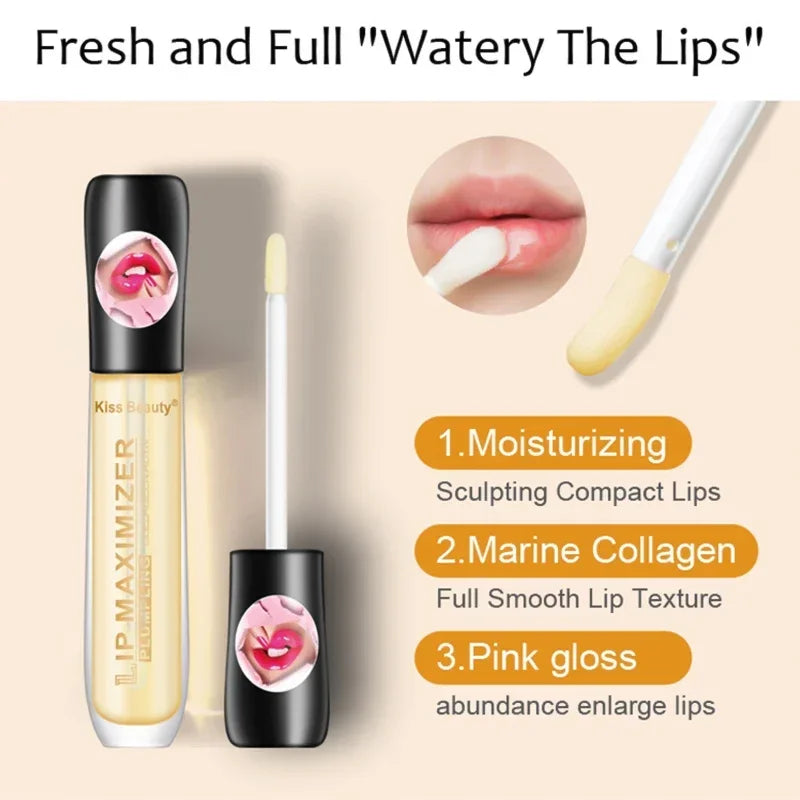 Brillant à lèvres transparent, huile repulpante, hydratante, réparatrice, réduit les ridules, éclaircit, sublime, sérum pour les lèvres, cosmétique