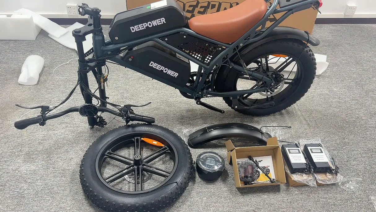 Vélo électrique tout-terrain pour adulte, 1000 W, 48 V, 60 Ah, vitesse maximale de 55 km/h, pneus larges de 20 pouces