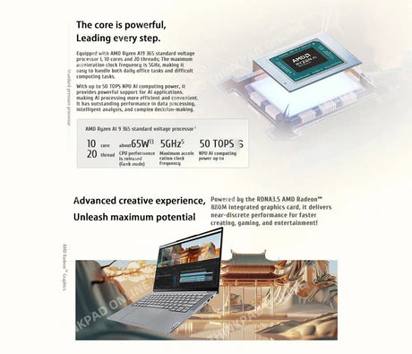 Lenovo ThinkBook 14+ 2024 AI Laptop AMD Ryzen AI 9 365 RAM 32GB  1TB SSD Core Graphics 14.5-inch 3K LED 120Hz Screen Notebook Pc - Lootquake