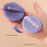 1 esponja cosmética redonda, cuadrada y triangular, suave, seca y húmeda, de doble uso, con cojín de aire, para base de maquillaje, herramientas de maquillaje.