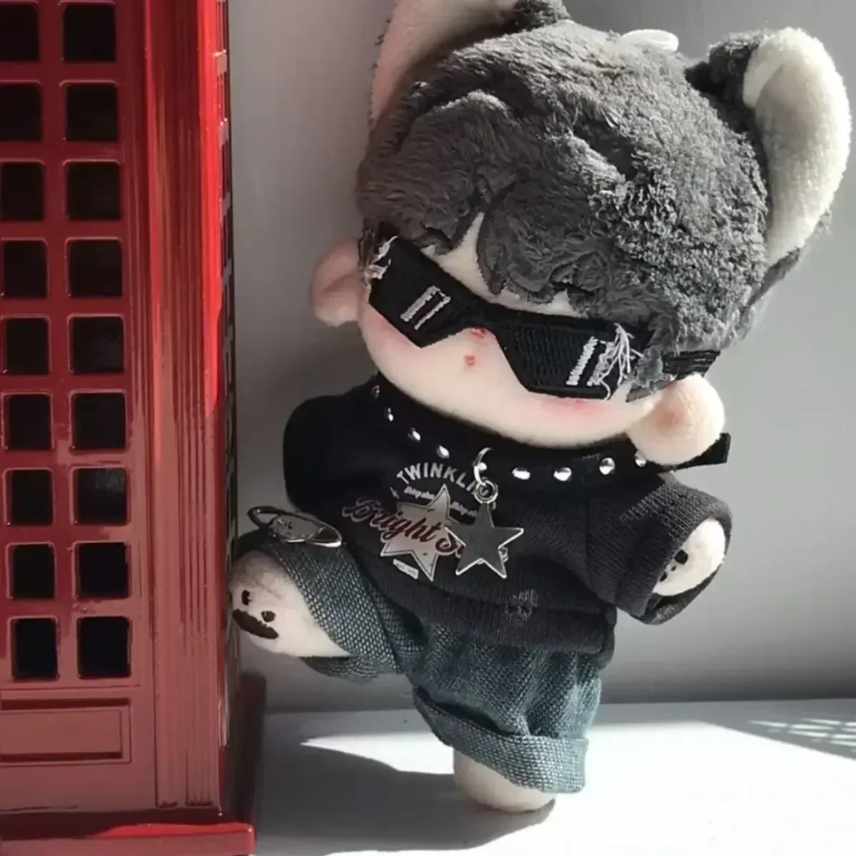 Ropa para muñecas Labubu, estilo hip hop americano, accesorios de ropa para muñecas V1 y V2, diseñador de ropa Labubu, juguete para muñecas de 15/17 cm