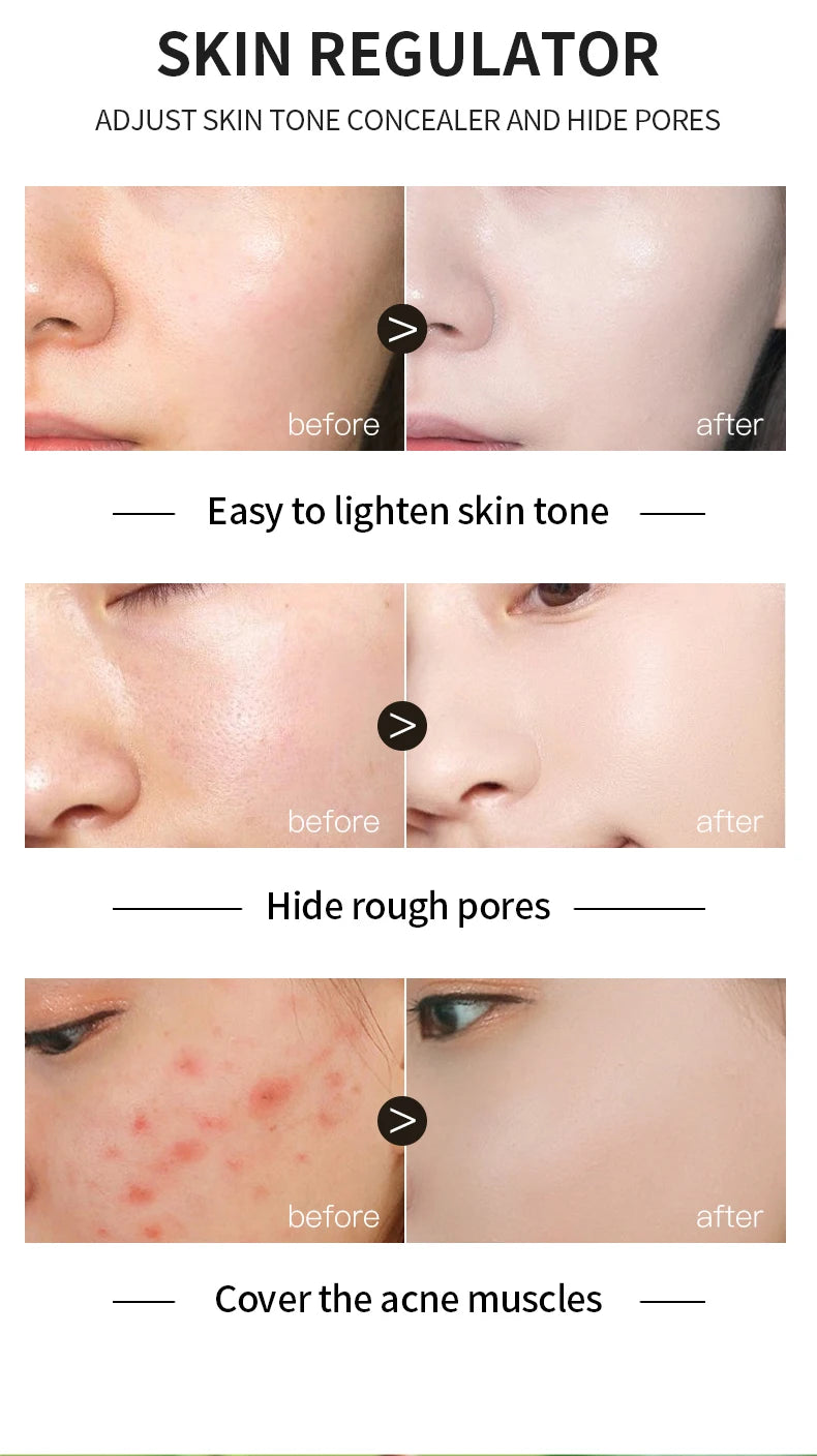 Base de maquillaje ligera con colchón de aire, crema CC, corrector hidratante natural, tono de piel uniforme, maquillaje de contorno de larga duración, cosméticos