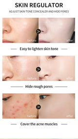 Base de maquillaje ligera con colchón de aire, crema CC, corrector hidratante natural, tono de piel uniforme, maquillaje de contorno de larga duración, cosméticos