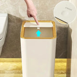 10L Odor Proof Trash Can with One-Touch Modern Design Durable Plastic Bathroom Kitchen Bin Space Saving Leakproof