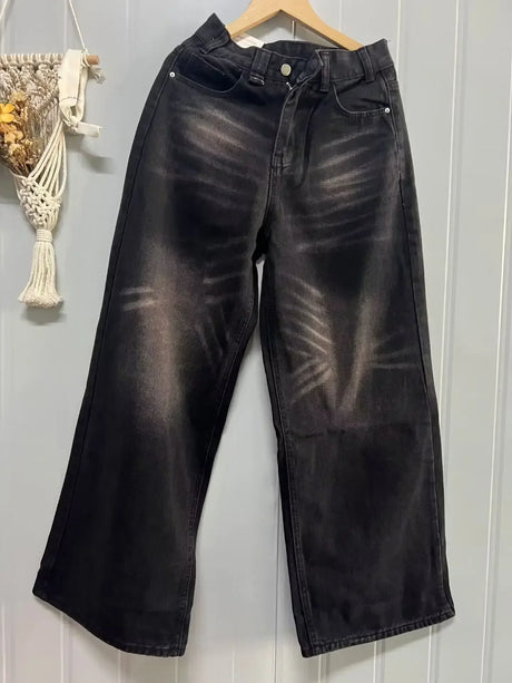 Pantalon Femme Autumn Winter Wide Leg Pants High Waisted Loose Jeans Woman Vintage Street Fashion Harajuku Y2K Pant Trousers - Lootquake