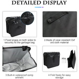 Large Capacity Car Trash Can with Adjustable Strap 6.5L Waterproof Foldable Car Trash Organizer Bin Hanging Portable Car Dustbin