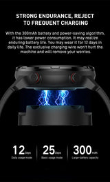 Outdoor Compass GPS Positioning Smartwatch Sports Health Fitness Detection IP68 Waterproof Multi-sport Music Control Smart Watch - Lootquake