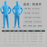 Halloween Costume for Adults & Kids Solid Black JumpSuit Invisible Man & Cat Character Men's Tight Invisibility Clothes