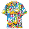 Full Print Mens Retro Bingo Game Hawaiian Shirt New In Summer Short Sleeve Button Up Beach Blouse Casual Men's Aloha Shirt Tops - Lootquake