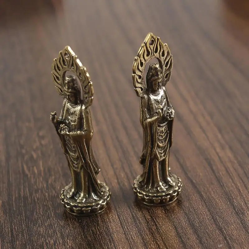 Kwan Yin Statues Buddha Figurine Craft 2.4 Inch Buddhist Avalokiteshvara Statue Chinese Feng Shui Sculpture Crafts Figurine