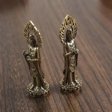 Kwan Yin Statues Buddha Figurine Craft 2.4 Inch Buddhist Avalokiteshvara Statue Chinese Feng Shui Sculpture Crafts Figurine