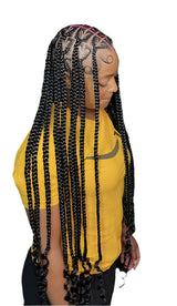 36" Heart Box Braids Lace Wig | Full Lace Cornrow Braids | Synthetic Braided Wig for Black Women | Clearance