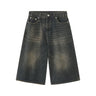 Women's Retro Wide Leg Baggy Casual Denim Shorts Harajuku Aesthetic High Waist Loose Shorts 2024 Summer Fashion Punk Shorts - Lootquake
