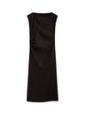 TRAF Women's Long Sleeveless Dress Black Fashion Linen Blend Shrinking Pleated Long Dress Temperament Elegant Women's Clothing - Lootquake