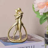 Escultura contemporánea "Abrazo": elegante pieza de arte abstracto para una elegante sala de estar y decoración del hogar.