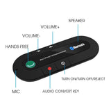 Kit mains libres Bluetooth pour voiture, clip pare-soleil, récepteur audio sans fil, haut-parleur stéréo sans fil, lecteur de musique MP3