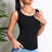 European and American Yards Ladies Suspender Vest Sleeveless Top Solid Color Sexy Thread Bottoming Thin Vest Four Seasons Essent - Lootquake
