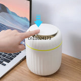 Elegant ultra large capacity mini trash bin with lid, stylish white and gold desktop trash bin suitable for home,office, bedroom