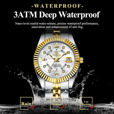 POEDAGAR Luxury Elegant Watch for Women Waterproof Luminous Date Ladies Watch Stainless Steel Quartz Women's Watches Girl Reloj - Lootquake