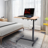 Adjustable Height Laptop Desk Rolling Cart Table Stand Movable Computer Table Sofa Side Tables