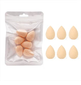 Lot de 6 mini éponges de maquillage pour poudre, houppette cosmétique, sèche et humide, anti-cernes, fond de teint liquide, accessoires de maquillage pour femmes