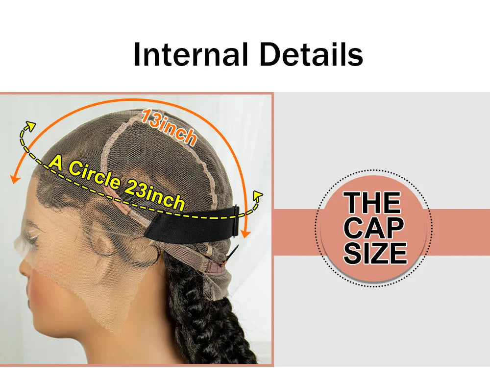 34" Twisted Cornrow Full Lace Braided Wig | Baby Hair | Synthetic Lace Front Braids | Black Women
