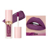 QIBEST 10 Colors Nude Matte Liquid Lipstick Waterproof Silky Lip Gloss Non-Stick Cup Lasting Purple Red Lip Tint Durable Makeup