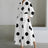 Autumn Dress Long Sleeve Dot Print Elegant Maxi Dresses For Women 2023 White Casual V Neck Shirt Party Long Dress Robe Femme - Lootquake