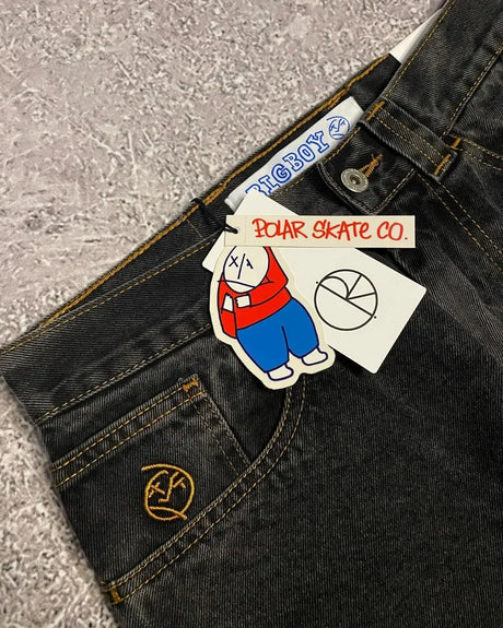 New Harajuku Hip Hop Cartoon Y2K Big Boy Jeans Women Graphic Embroidery Baggy Jeans Pants High Waist Wide Leg Trouser Streetwear - Lootquake