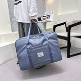 1pc Pink/Blue/Grey Travel Large Capacity Storage Bag Zipper Portable Sports Bag Versatile Gym Handbag Small, Medium, and Large - Lootquake