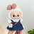 Labubu Doll Clothes & Accessories Denim Skirt With Red Bow Headband Set Trendy Outfits for Labubu Collectibles - Lootquake