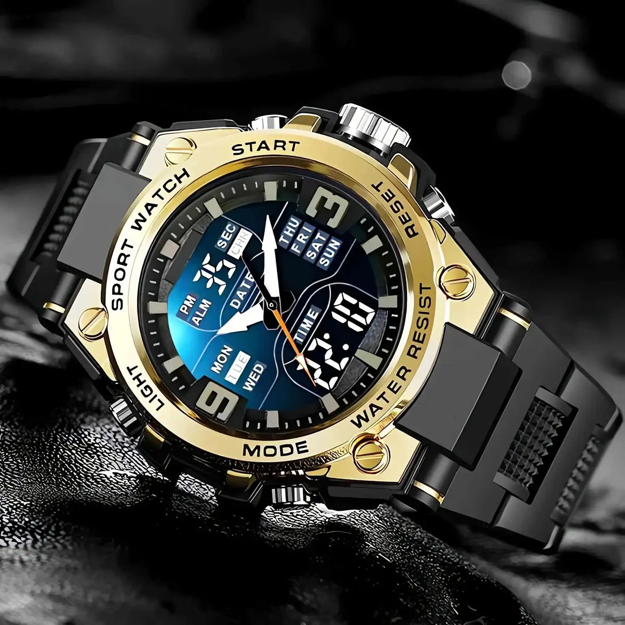 [Men's Digital Chronograph Watch] Multi-sport Chronograph Watch Men's Digital Quartz Watch With Alarm Luminous Date The Ideal Gi - Lootquake